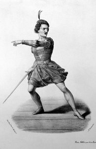 Gilbert-Louis Duprez (Gilbert Louis) v roli Arnolda v opeře „Guillaume Tell“ (William Tell) od Gioacchina Rossiniho od Unknown artist