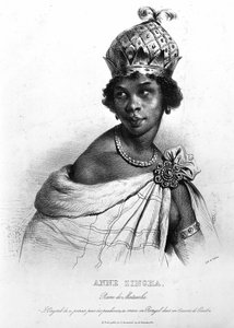 Ginga, Quilombolská královna Matamby a Angoly. ANNE ZINGHA KRÁLOVNA ANGOLY. (1587-1663). od Unknown artist