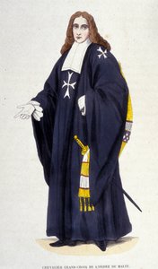 Velký rytíř - rytina kříže Maltézského řádu z 19. století od Unknown artist