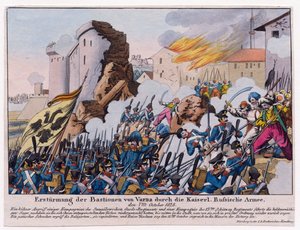 Guerre russo-turque de 1828-1829 – Útok na bastiony Varny ruskou armádou v září 1828 par Anonymous od Unknown artist