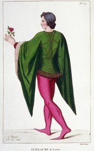 Guillaume de Lorris, francouzský básník (v.1200-v.1240). od Unknown artist