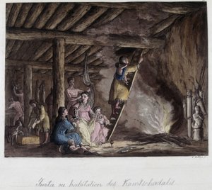 Sídliště Kamtschadales, Sibiř. V ""Starém a moderním kostýmu"" od Unknown artist