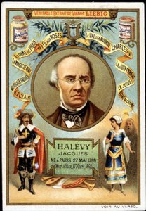 Halevy nazval Jacquese Fromentala Levyho, francouzského skladatele (1799-1862) v rámci propagace produktu Liebig. 19. století od Unknown artist