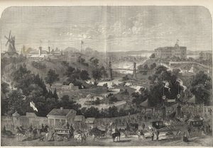 Hamburk - Německo - Zahradnická výstava 1869 - Hamburk - park Mezinárodní zahradnické výstavy od Unknown artist