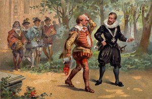 Jindřich IV. francouzský král a Jindřich Lotrinský, vévoda z Mayenne a Aiguillonu (1578-1621). od Unknown artist