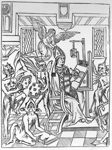 Hereze a pravoslaví zpochybňující teologa. od Unknown artist