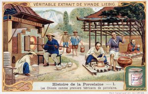 Historie porcelánu: Číňané jako první výrobci porcelánu - Liebigova chromolitografie od Unknown artist