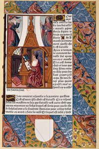 Historie tisku: nakladatel Antoine Verard (? -1513) složil svou knihu. Z rukopisu z roku 1494. od Unknown artist