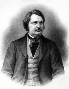 Honore de Balzac (1799-1850) francouzský romanopisec, c. 1840 (rytina) od Unknown artist
