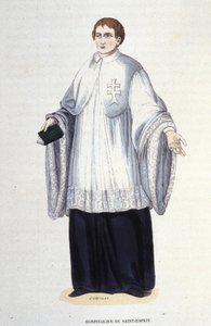 Špitál Vojenského a náboženského řádu Ducha svatého (Řád Ducha svatého) založený Jindřichem III. v roce 1578. Rytina z 19. století. vojín Coll., Milan. od Unknown artist