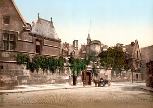 Hotel de Cluny Paříž - fotochrom, cca 1900 od Unknown Artist