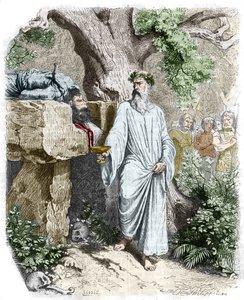 Lidská oběť galským druidem - v „Histoire de France“ od Anquetila. 19. století. od Unknown artist