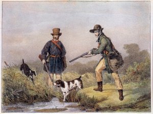 Lovci v močálech Tisky Gien z 19. století, lovecké muzeum od Unknown artist