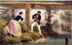 Lov štik v Anglii. 19. století rytina. Gien, lovecké muzeum od Unknown artist