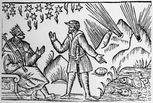 Ichthyomancia: věštění pohybem ryb – v „Historia de Gentibus Septentrionalibus“ (Dějiny národů severu) od Olause Magnuse, Řím 1555 od Unknown artist