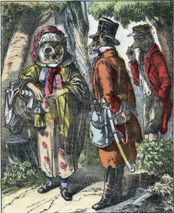 Ilustrace pohádky „Dobrá máma ovečka““. V „“ Pohádky z domova pro nejmenší““. Anonymní rytina 19. století. od Unknown artist