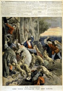 V Maďarsku: svatba napadená vlky - v „“Le Petit Journal““ z 23.12.1894 od Unknown artist