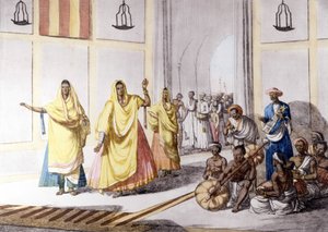 Indická kultura a civilizace: tanečnice a tradiční hudba, Indie. od Unknown artist
