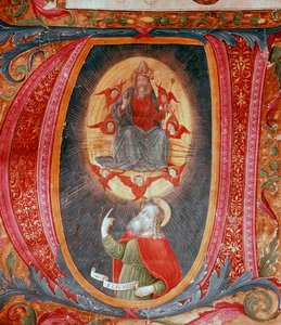 Počáteční písmeno V se znázorněním Ezechiela (Miniature od Unknown artist