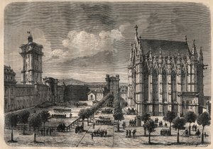 Vnitřní pohled na hrad Vincennes v 19. století - rytina z roku 1875 od Unknown artist