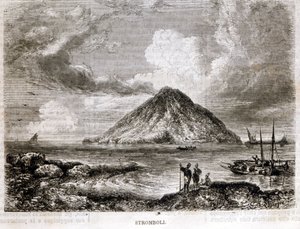 Ostrov Stromboli v 19. století. od Unknown artist