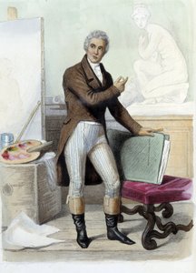 Jacques Louis David francouzský malíř a karikaturista (1748-1825) v Ed. Mennechet, ""Le Plutarque francais"" od Unknown artist