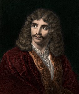 Jean Baptiste Poquelin Moliere 1622-1673 - rytina - 19. stol. od Unknown artist