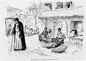 Židovské ghetto v Konstantinopoli. od Unknown artist