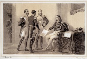 Joachim Murat (1767-1815), který představil svým generálům program Italům - v „“ Storia d
