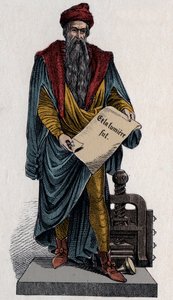 Johann Gutenberg, německý tiskař a zlatník od Unknown artist