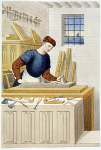 Truhlářství v 16. století - rytina od Unknown artist