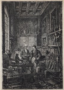 Jonathan Oldenbuck - (Svatý svatých z antikvariátu) - ilustrace 19. století k románu „Starožitník“ od od Unknown artist