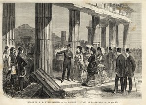 Cesta císařovny Eugenie v Řecku - Cesta císařovny Eugenie do Řecka - Návštěva Parthenonu v Athéně - v roce 1869 od Unknown artist
