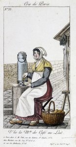 Obchodník s mléčnou kávou – v “”Cris de Paris”” od Unknown artist