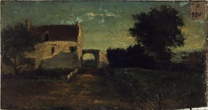 La porte de Clamart (), asi 1850, mezi lety 1845 a 1855 (olej na dřevě) od Unknown artist