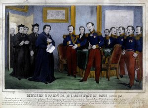 Poslední mise pařížského Archeveque (25. června 1848) od Unknown artist