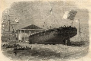 Start portugalské korvety „Sagres““ v Limehouse (Londýn). Rytina do „“The Illustrated London News““ z 5. června od Unknown artist