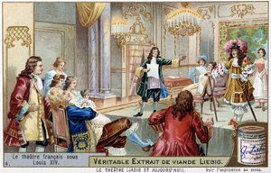 Francouzské divadlo za Ludvíka XIV. (1638-1715) - Chromolitografie Liebig od Unknown artist