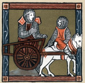 Legenda Arthurienne: Lancelot du lac dans la charrette. V „Dějinách francouzské literatury“ od Hermanna Suchiera od Unknown artist
