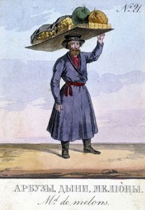 Prodejce luštěnin v Rusku v 19. století. od Unknown artist