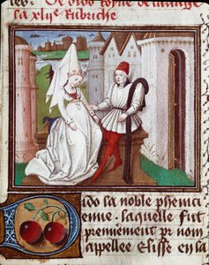 Les amours de Didon, zakladatel Kartága a miniatury Enee převzaté z „Knihy světla a vznešených žen“ od Giovanniho Boccaccia dit Jean Boccace (1313-1375) od Unknown artist