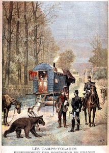 Létající tábory: Sčítání Čechů ve Francii (Roulotte, bohémové a četníci) - v „“Le petit journal““ z 5.5.1895 od Unknown artist