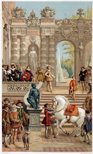 Ludvík XIII. u dvora, ve věku 13 let – v „“ 17. století – Instituce: zvyky a kostýmy, Francie 1590-1700“ od Paula Lacroixe od Unknown artist