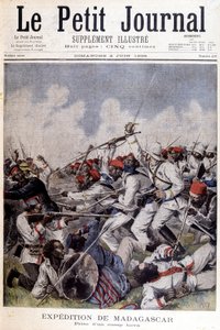 Expedice na Madagaskar: obsazení tábora Hova - v „“Le Petite Journal““ z 2.6.1895 od Unknown artist