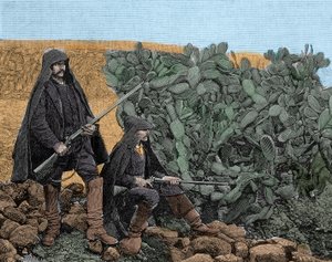 Mafie (Cosa Nostra) na Sicílii: picciotti mladí členové mafie, konec 19. století. od Unknown artist