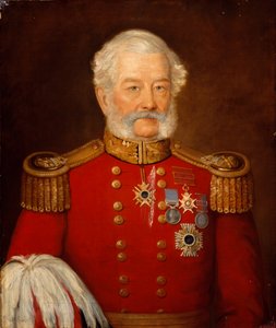 Generálmajor Sir Abraham Roberts, armádní štáb od Unknown artist