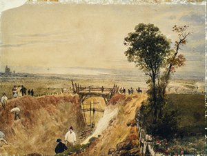 Shoreham Railroadin teko, n. 1840 (akvarelli paperille) od Unknown artist