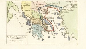 Mapa starověkého Řecka od Unknown artist