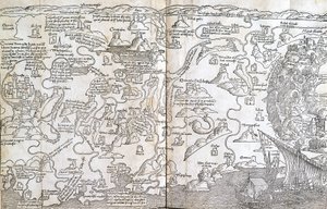Mapa Palestiny - v „“The Holy Peregrinations”” od Bernarda de Breydenbach od Unknown artist