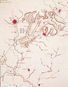 Mapa bitvy u Slavkova, 2. prosince 1805 od Unknown artist